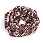Knitted Infinity Scarf with Oak Signs
