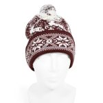 Knitted Winter Hat with Deers and Auseklis Morning Star