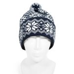 Knitted Winter Hat with Ethnographic Symbols