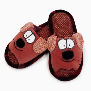 Soft slippers – dog, 32-33 - cinnabar
