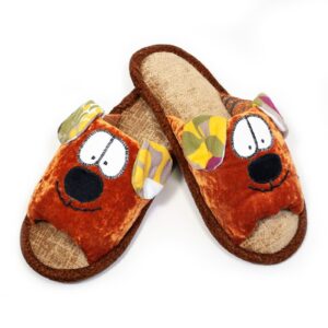 Soft slippers – dog, 41-42 - rust