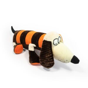 Soft toy - striped dog, medium