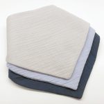 Blue Set of Baby Bandana Bibs, 3 pcs