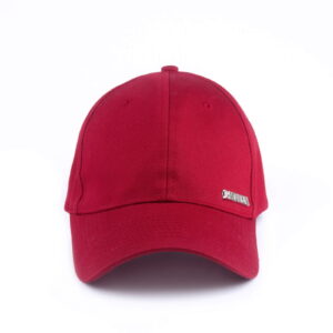 Baseball cap latvija metallic letters, red