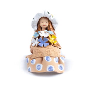 ceramic-figure-sitting-girl-with-hat-and-flowers-14360 Ceramic figure – sitting girl with hat and flowers, 17 cm