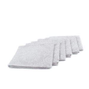 Linen napkin set, grey, 6 pcs