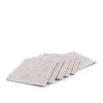 Linen Napkin Set with Floral Motif, Beige, 6 pcs