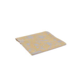 Linen napkin set with floral motif, golden, 6 pcs