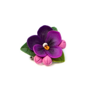 Flower brooch – pansy