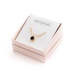 Porcelain Necklace, Black with Gold Edge