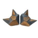 Stud Earrings – Cats, Two-tone, Gold