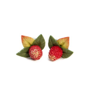 Stud earrings - wild strawberries