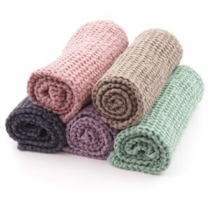 Linen waffle bath towel, violet, 50x70 cm