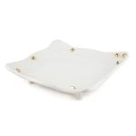 Ceramic Appetizer Plate “Gold Cubes”, 20x20 cm