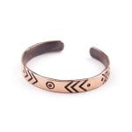 Copper Bracelet with Ethnographic Symbols