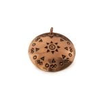 Copper Pendant with Ethnographic Symbols, ⌀ 30 mm