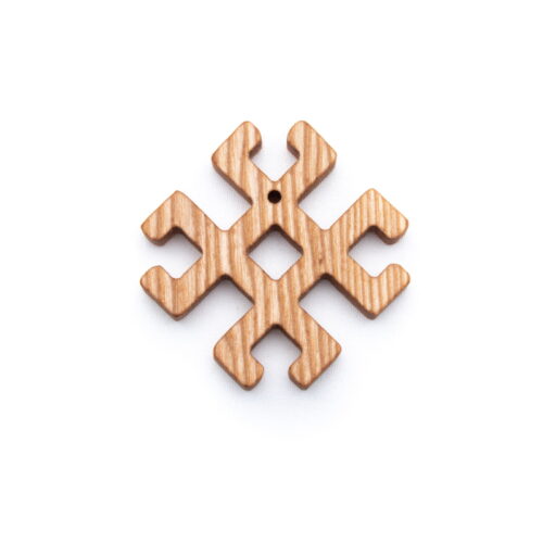 ethnographic-moon-v2-17315 Latvian ethnographic symbol - the moon sign, 7 cm - option 2