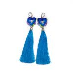 Flower Tassel Earrings – Pansies
