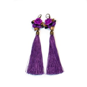 Flower tassel earrings – roses