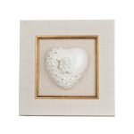 Framed Ceramic Wall Decor, "Angel in Your Heart”, 19x19 cm