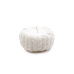 Knit Candle "Little Coziness", White