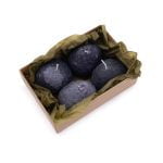 Stone Candle Set "Little Pebble", Greyish Violet, 4 pcs