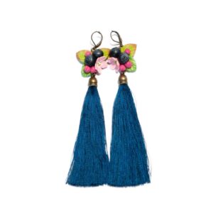 Tassel earrings – blueberries