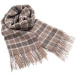 Alpaca and Merino Wool Scarf with Pattern, Multi-color, 35x200 cm