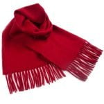 Merino Wool and Mohair Scarf, Red, 43x190 cm