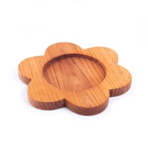Wooden snack dish for kids - flower