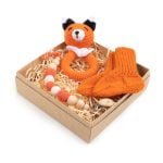 Baby Gift Set - Rattle, Pacifier Holder, Socks