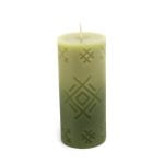 Candle with Latvian Signs - Jumis
