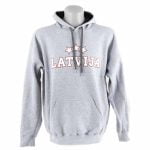 Hoodie “Three Stars” with Inscription LATVIJA, Ethno Sleeve