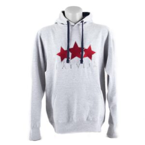 Hoodie "three stars” with inscription latvija
