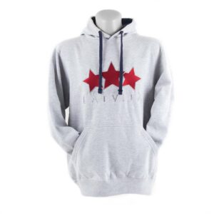 hoodie-three-stars-latvija-2-grey-18016 Hoodie "three stars” with inscription latvija