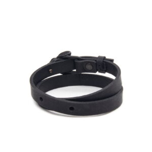 leather-bracelet-black-ram-back-18377 Genuine leather bracelet with black ram