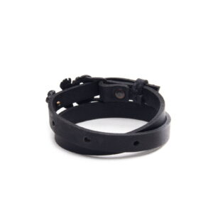 leather-bracelet-black-scorpion-back-18397 Genuine leather bracelet with black scorpion