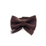 Genuine Leather Bracelet "Elegant Bow", Brown