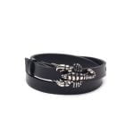 Genuine Leather Bracelet with Silver Scorpion