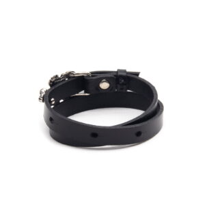 leather-bracelet-silver-scorpion-back-18437 Genuine leather bracelet with silver scorpion