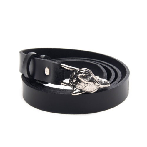 leather-skinny-belt-silver-color-wolf-preview1-18118.jpg Genuine leather skinny belt with silver color wolf