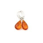 Amber Earrings with Silver Hooks