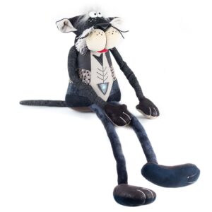 Black cat - cute and funny stuffed animal toy, large