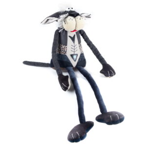 Black cat - cute and funny stuffed animal toy, large