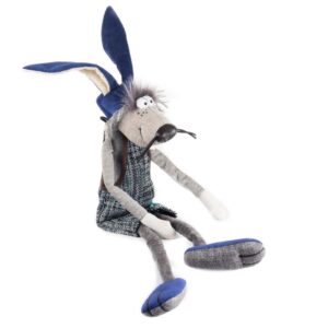 Blue hare - cute and funny stuffed animal toy, medium