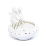 Ceramic Bowl "Angel Couple with Bird", ⌀ 19 cm