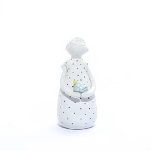 ceramic-figure-angel-with-bird-14-cm-front-21211 Ceramic figure - angel with bird, 14 cm