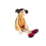 Smiling Girl with Dark Braids - Cute and Adorable Stuffed Toy