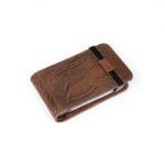Genuine Leather Card Holder with Folk Dancers, 7.5x11.5 cm