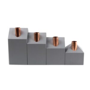 house-shaped-pinewood-candle-holders-light-grey-front-16130 House-shaped pinewood candle holders, light grey
